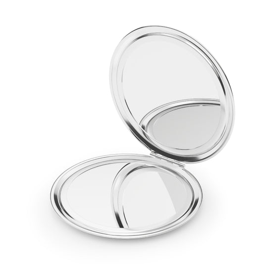 Compact Travel Mirror — Foldable Pocket Mirror with Vintage Castle Art