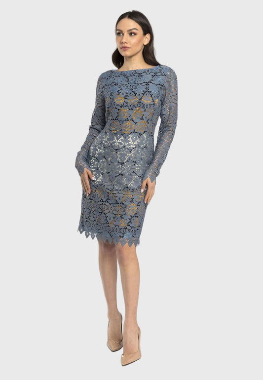 Azzurra Lace Sheath Dress - Modern Style and Femininity in One Stunning Silhouette