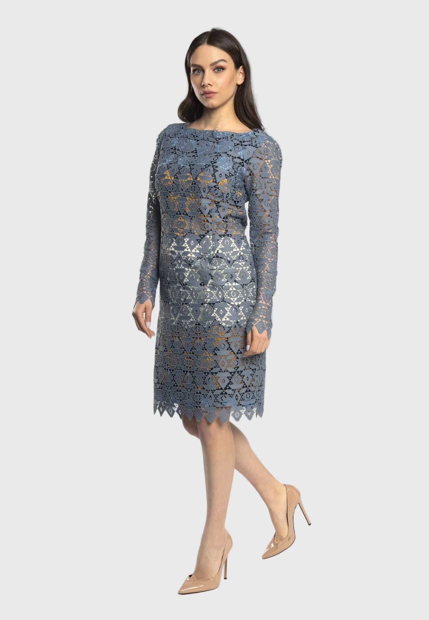 Azzurra Lace Sheath Dress - Modern Style and Femininity in One Stunning Silhouette
