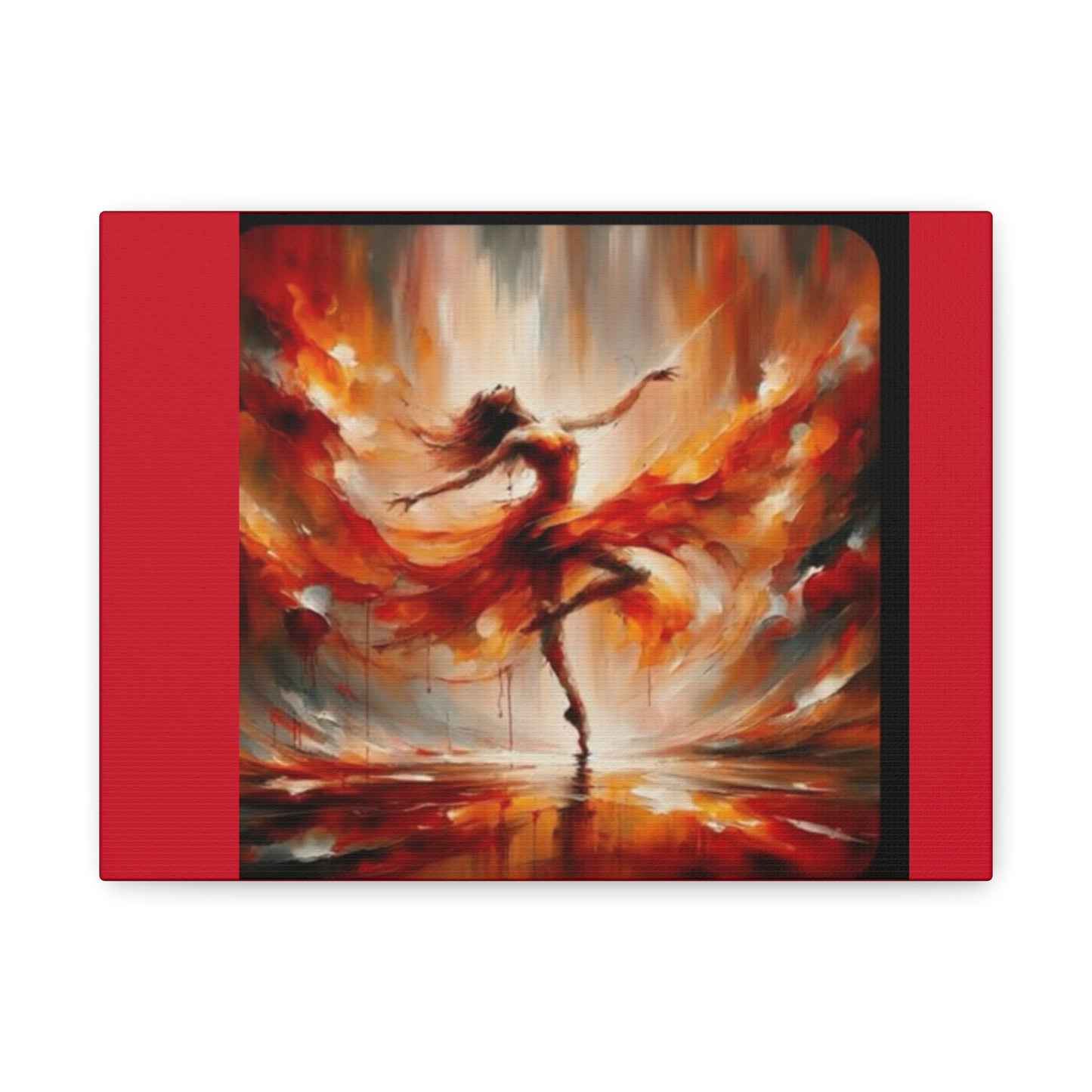 Fiery Dance Canvas Wall Art - 1.25" Stretched Matte Print