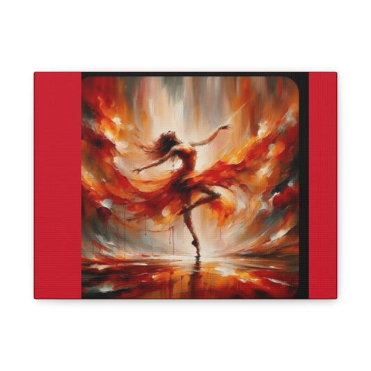 Fiery Dance Canvas Wall Art - 1.25" Stretched Matte Print