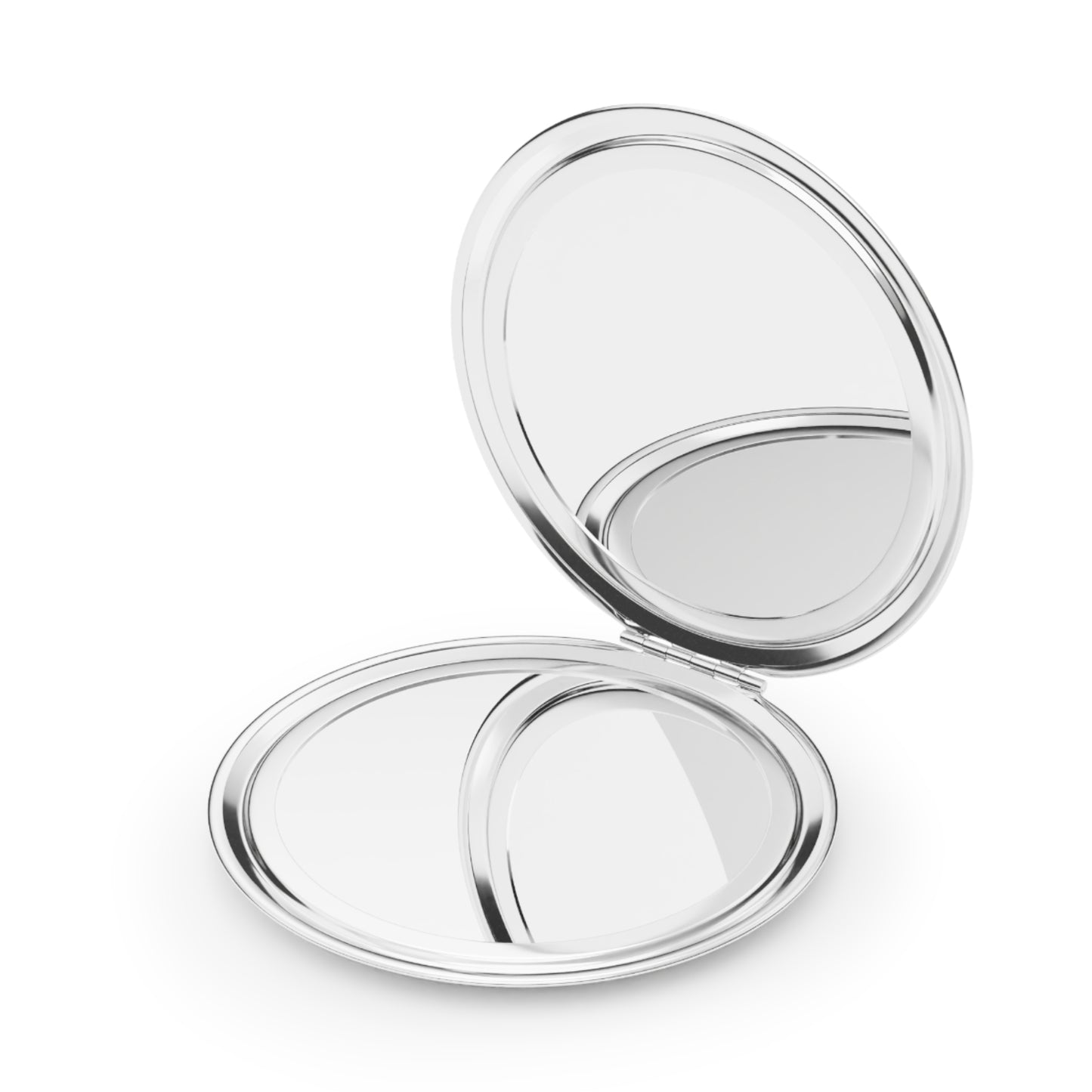 Compact Travel Mirror — Foldable Pocket Mirror with Vintage Castle Art