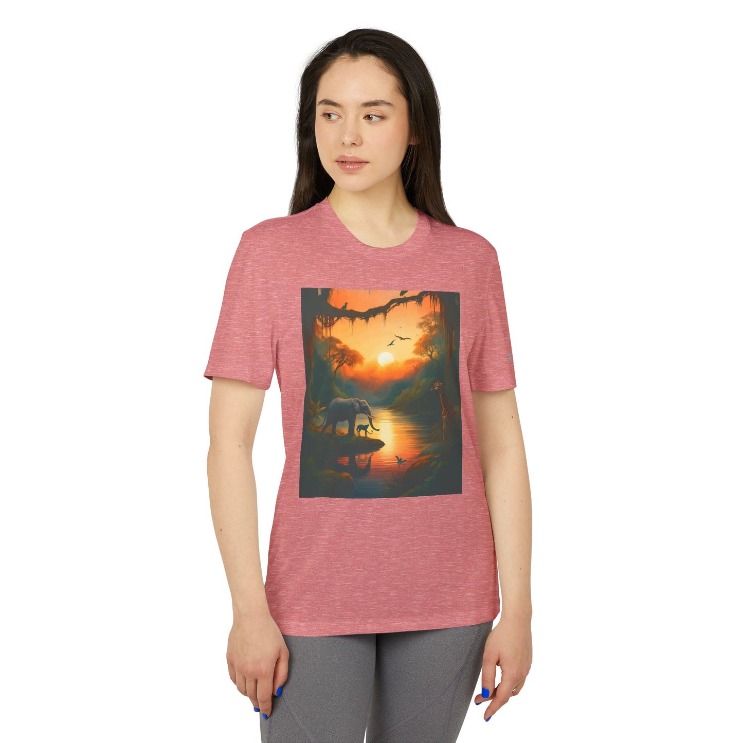 adidas Unisex Sport T-Shirt - Jungle & UFO Adventure Designs | Comfortable Casual Wear for Nature & Sci-Fi Lovers