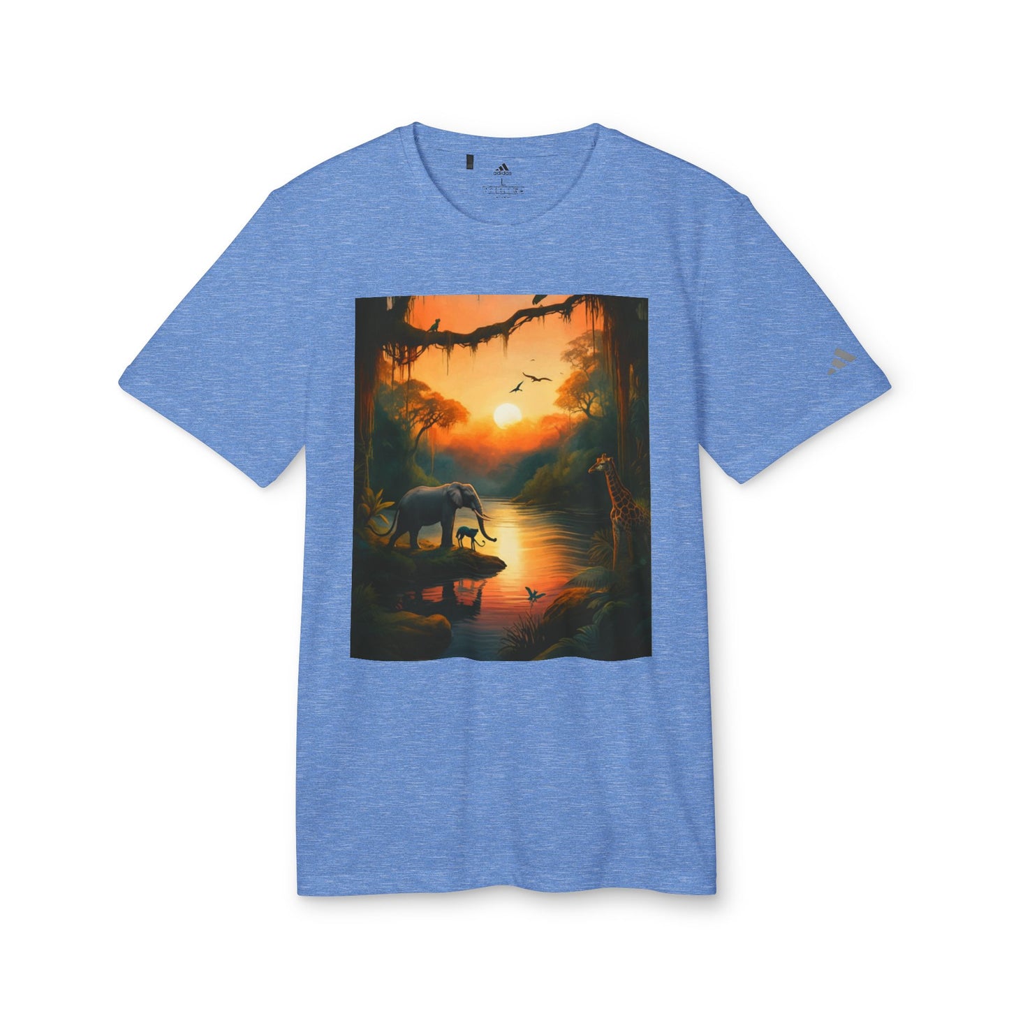 adidas Unisex Sport T-Shirt - Jungle & UFO Adventure Designs | Comfortable Casual Wear for Nature & Sci-Fi Lovers