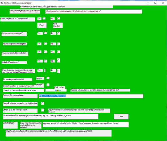 Artificial Intelligence Anti-Cyberterrorist Software