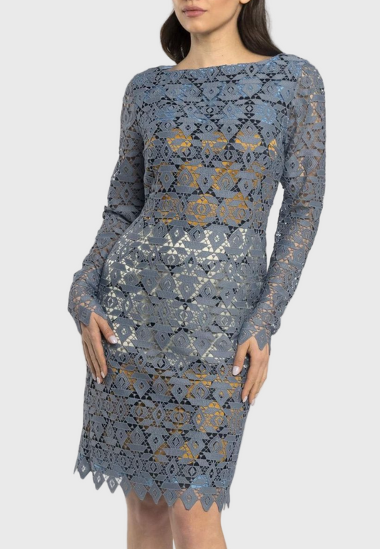 Azzurra Lace Sheath Dress - Modern Style and Femininity in One Stunning Silhouette