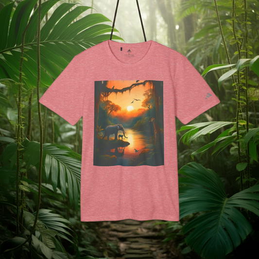 adidas Unisex Sport T-Shirt - Jungle & UFO Adventure Designs | Comfortable Casual Wear for Nature & Sci-Fi Lovers