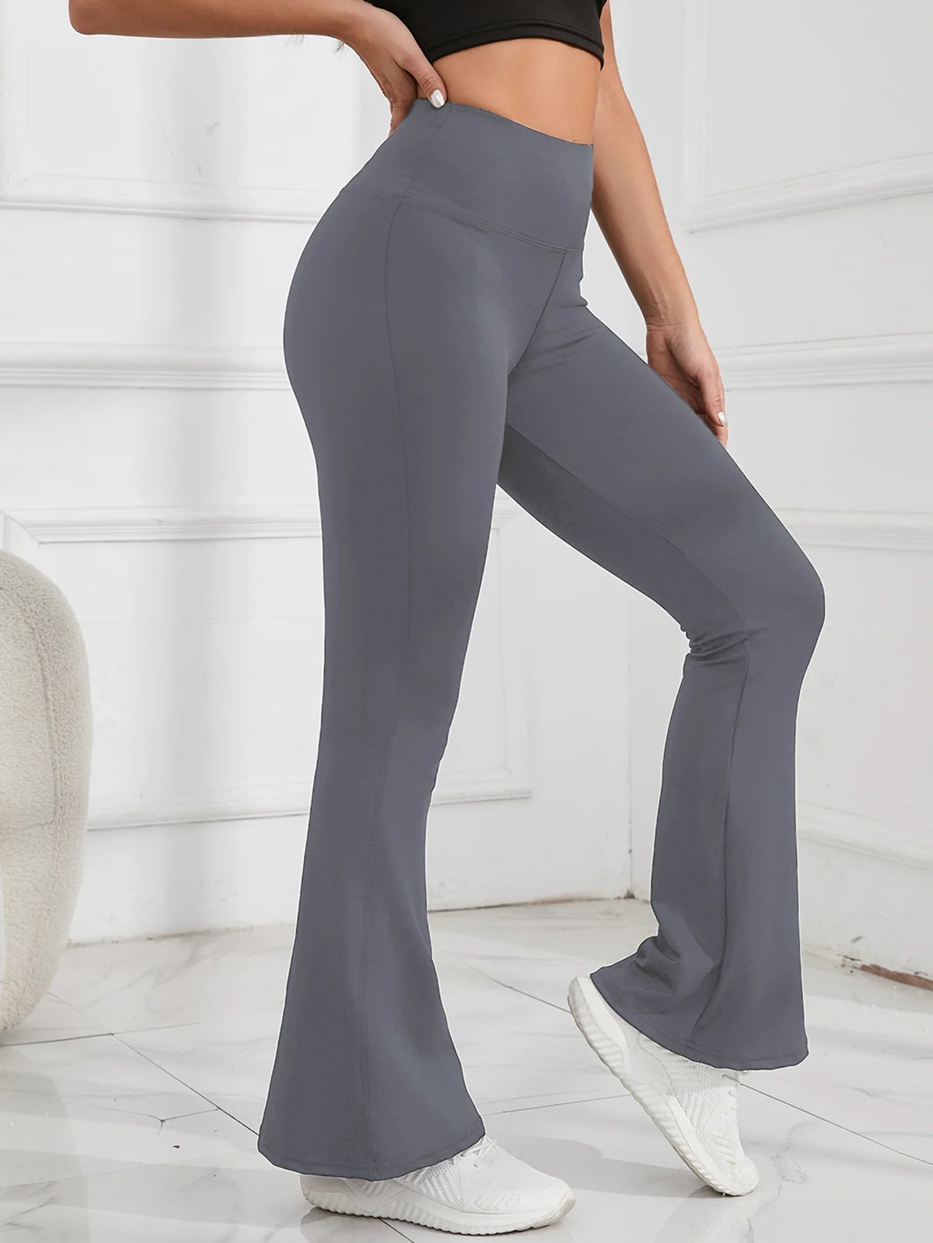 Women Wide-Leg Loose Yoga Leggings Pant High Waist Hip Lift Breathable Flared Trousers Outdoor Running Gym Fitness Leggings