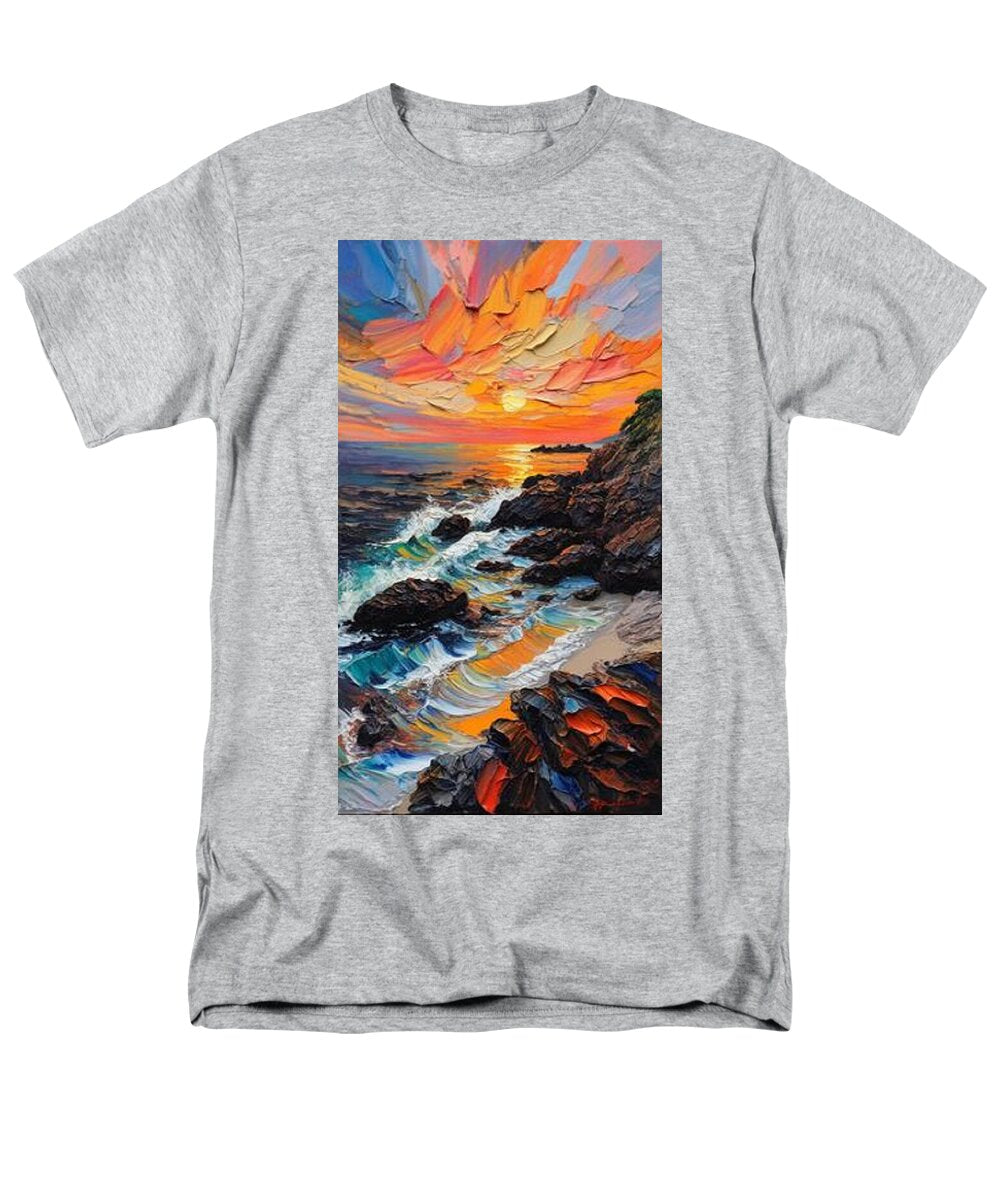 Sun Glow on a Rocky Shore - Men's T-Shirt  (Regular Fit)